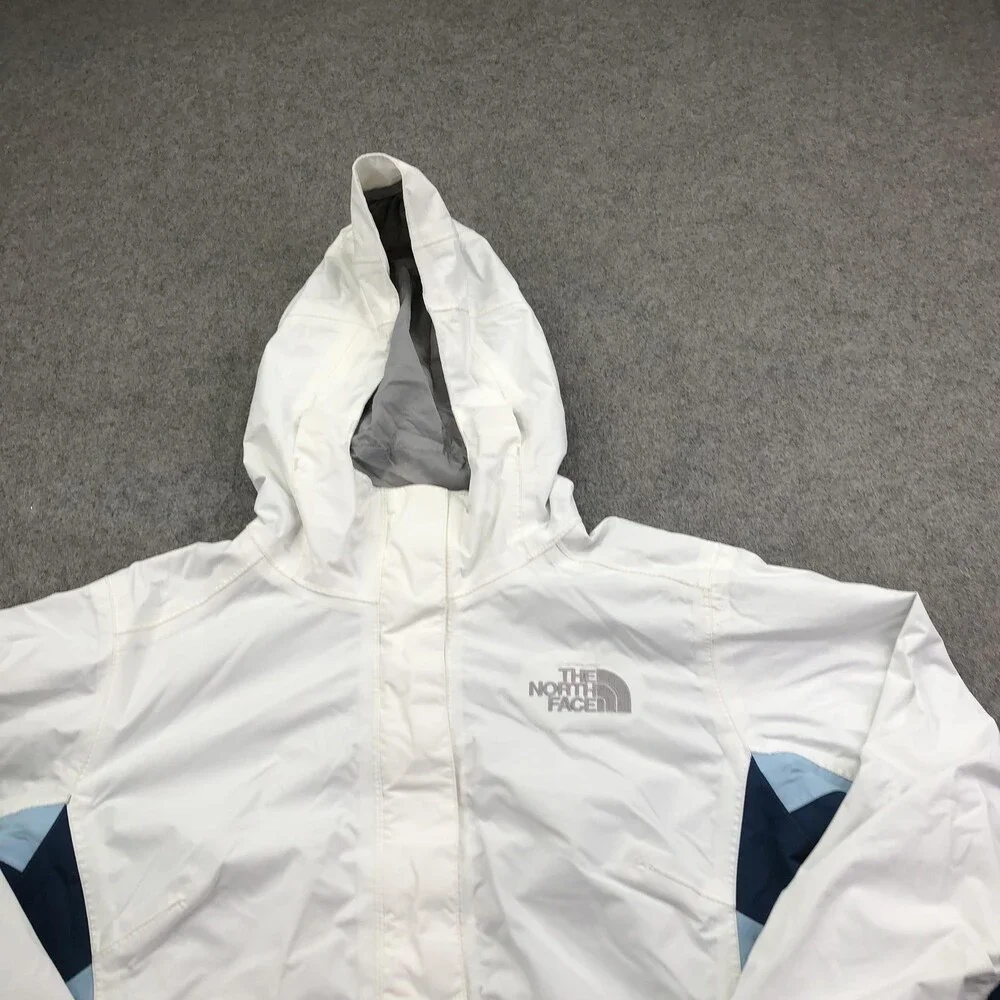 The North Face Jacket Womens Small White DryVent Hooded Full Zip Ski Snowboard